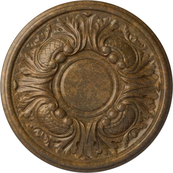 Ekena Millwork Wakefield Ceiling Medallion (Fits Canopies up to 3 5/8"), 11 3/4"OD x 1 1/4"P, Rubbed Bronze CM11WARZS - main